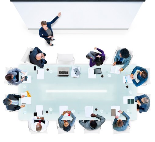 Business people meeting in an office &mdash; contact hero